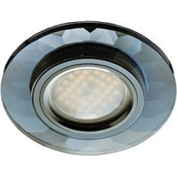 Ecola DL1654 MR16 GU5.3 св-к  Стекло граненый Черный/Черный хром 25x90 FB1654EFF (10!)