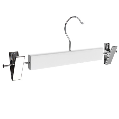 VETTA Вешалка деревянная для юбок и брюк, с клипсами, 28см, в ассортименте, хром