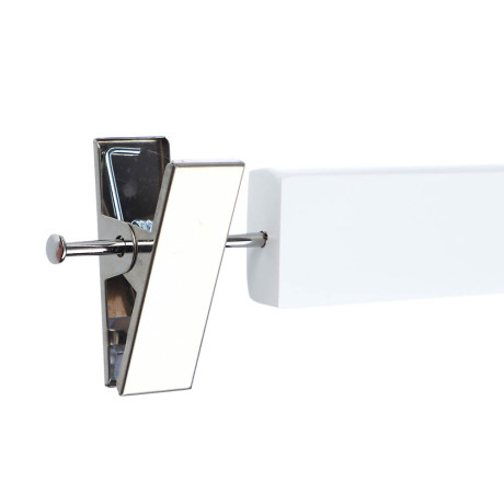 VETTA Вешалка деревянная для юбок и брюк, с клипсами, 28см, в ассортименте, хром