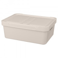 Ящик с крышкой универсальный "LUXE", 380x276x140 мм, 12л светло-бежевый 43320563 4 Бытпласт