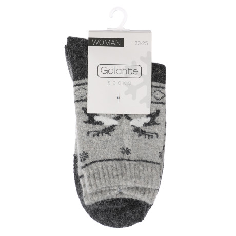 GALANTE Носки из монгольской шерсти, 11% шерсть, 12% анг, 24% акр, 21%п/а, 27%п/э, 5%спан, р. 23-25,