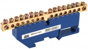 IEK шина N "Ноль" (нул.) на DIN-изол ШНИ-6х9-16-Д-С