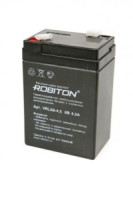 Ак-р 6V 4.5Ah  Robiton VRLA6-4.5,  70х47х101мм, 07627