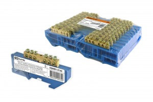 TDM шина нул. с изолят. на DIN-рейку 8x12мм стойка бол. 6 отв.  инд. штрихкод (20!) SQ0801-0130