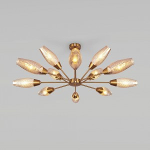 Eurosvet люстра E14 12x60W 980х0х550 металл янтарный/золотой/тонир Thalia 60140/12 a055496