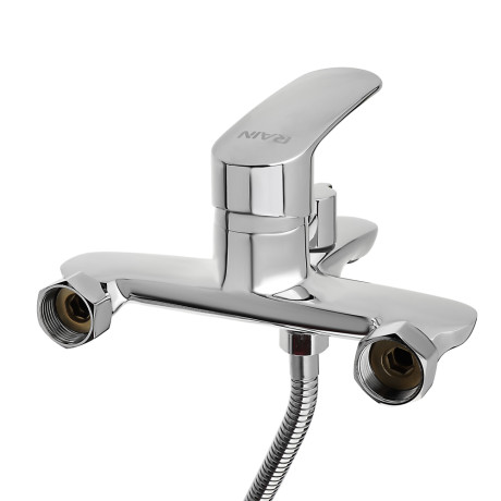 RAIN Смеситель для ванны Фианит, короткий излив, душ. набор, картридж 35мм, латунь, хром