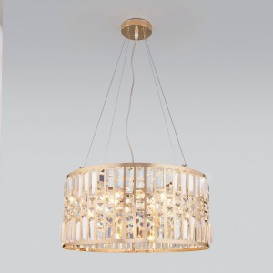 Eurosvet св-к подвесной E14 5x60W 500х0х1000 металл прозрачный/золотой Lory 10125/5 a054444