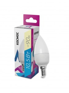 Космос свеча  E14 10,5W (10W) (840lm) 3000K 2K матов. 99x37 LkecLED10.5wCNE1430