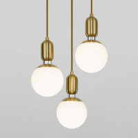 Eurosvet св-к подвесной E27 3x60W 270х0х1200 металл латунь/кремов Bubble 50151/3 a056844