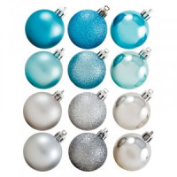 Набор шаров &quot;Иней&quot;, 12 шт., 4 см Волшебная страна