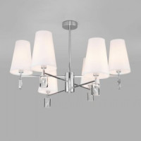 Eurosvet св-к потолочный E14 6x40 Вт 700х700х465 металл прозрач./белый/хром Milazzo 60137/6 a060125