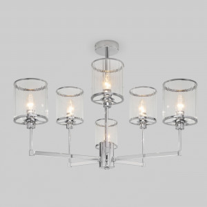 Eurosvet люстра 6x60W E14 750х750х533 мет прозр./хром Inari 60144/6 Умный дом a061946