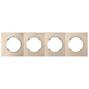 Bylectrica РЕТРО ПРОВАНС квадрат Рамка 4 мест. корп. ABS, (ЮЛИГ.735212.502 шампань)