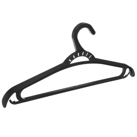 Вешалка для одежды пластик р. 48-50, цв. черный ХП