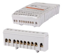 TDM Шина &quot;L&quot; &quot;фаза&quot; в сером изоляторе на DIN-рейку 6x9мм 10 групп SQ0801-0211