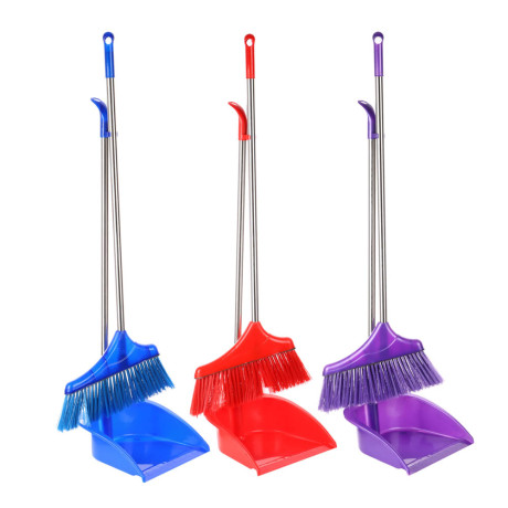 Набор для уборки с щеткой и совком тм VETTA, 78см, пластик, металл