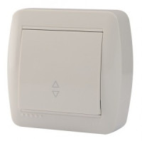 Lezard DEMET выкл. ОУ 1 кл. 10А (проходн.) бел. (основание PBT, корпус PC) 711-0200-105