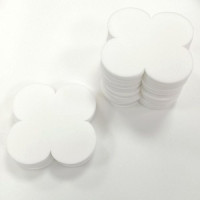 Uniel фоамиран для творчества, белый 9х9см 2мм. четырехлист. VR-PE7 20T20/S50X50/PWF010