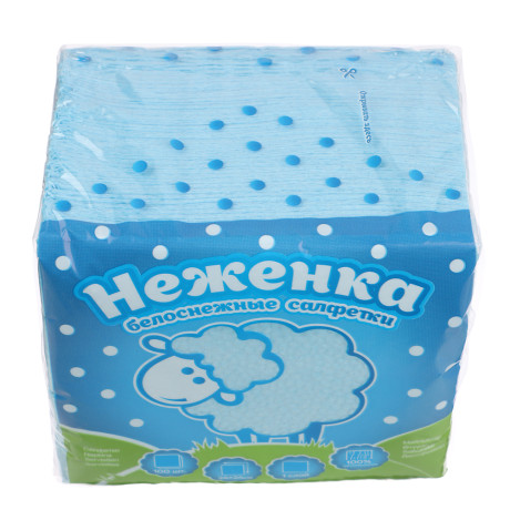 Салфетки бумажные однослойные 100 шт, п/у,2 вида