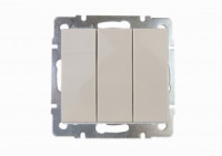 Lezard RAIN мех. выкл. СУ 3 кл. крем (корпус PC) 703-0388-109