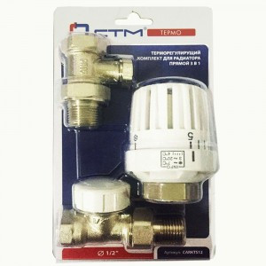 СТМ ТЕРМО Термостатический комплект для радиатора прямой в блистере 1/2" CARKTS12