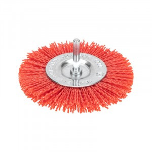 Щетка дисковая для дрели, нейлон пров с абразивным покрытием, 100мм KRANZ (цена за шт) KR-91-1233