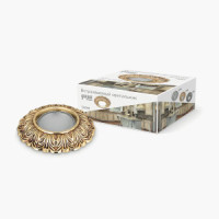 Gauss CA049 св-к встр. MR16 Круг антик выпуклый узор 100(80)x35 Золото/Черный