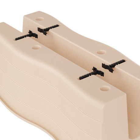 Кашпо на перила 58х28х20см Бежевый БШ8922 х5