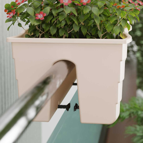 Кашпо на перила 58х28х20см Бежевый БШ8922 х5