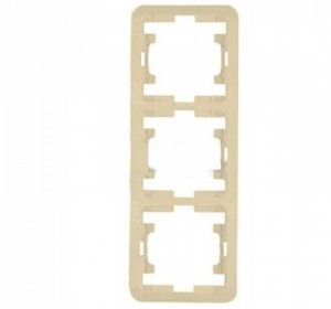 Makel Mimoza рамка СУ 3 мест. крем. (верт.) 32033