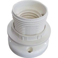 Ecola патрон накладной прямой с кольцом E27 Белый (кратно 10!) AB7DPWEAY