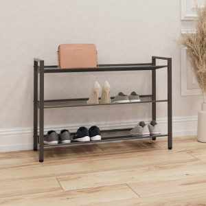 Подставка д/обуви (пвл) Торонто 33 (3полки) 88,5*26,5*61 (графит) ПДОТ33Гр под заказ ЗМИ