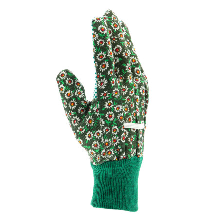 Перчатки садовые х/б ткань с ПВХ точкой, манжет, L Palisad