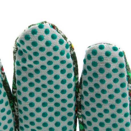 Перчатки садовые х/б ткань с ПВХ точкой, манжет, L Palisad