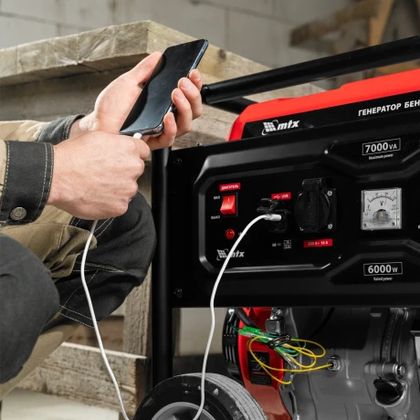 Генератор бензиновый RS-9000, 7 кВт, 230В, ручной стартер MTX