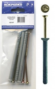 Дюбель-гвоздь потайной 8*120 (3 шт BL) (цена за уп) НАКРЕПКО 102107