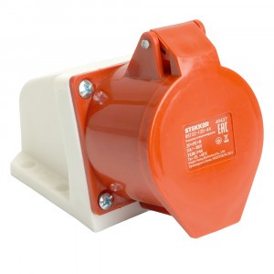 STEKKER силовая розетка CEE стационарная ST-125 3P+PE+N 32А 380В IP44, RST32-125-44 49437