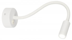 ЭРА св-к настенный бра гибкий с вык. 70х377 3W(210lm) 4000K 4K белый металл/пласт WL 33 WH 4619