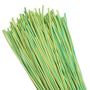 EKF термоусадка трубка ТУТ  2/1 желто-зел. в отрезках по 1м (уп.200м, цена за 1м) tut-2-yg-1m