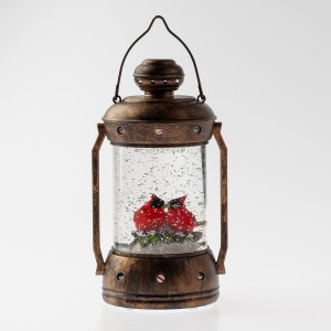 ЭРА Фигура новогод. (св-к) Красный Кардинал 1LED тепл.бел 18см пад.снег (3xАА+USB) ENGDS-12/Б0051944