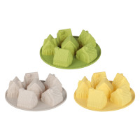 VETTA Форма для выпечки 6 ячеек 26х6см, &quot;Домики&quot;, силикон, 3 цвета