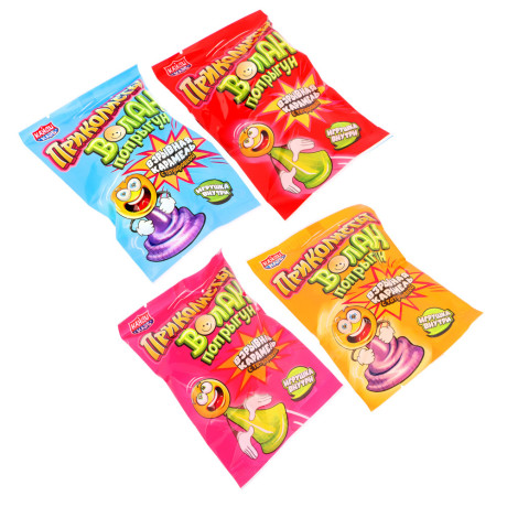 Взрывная карамель с игрушкой и татуировкой "Приколисты. Волан-попрыгун" 1г