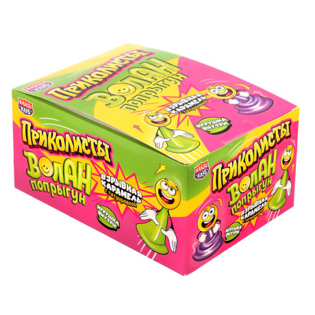 Взрывная карамель с игрушкой и татуировкой "Приколисты. Волан-попрыгун" 1г