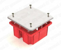 GREENEL Коробка распред. для кирпич. стен СУ 92х92х45мм с крышкой оранж. (126шт) GE41001