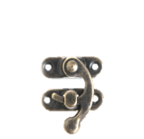 Замок для шкатулки "Накидной малый" 29х33 мм, бронза