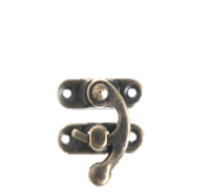 Замок для шкатулки &quot;Накидной малый&quot; 29х33 мм, бронза