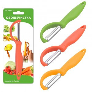 Овощечистка (кратность 6шт!!!), нерж.сталь, пластик AN53-13 Мультидом