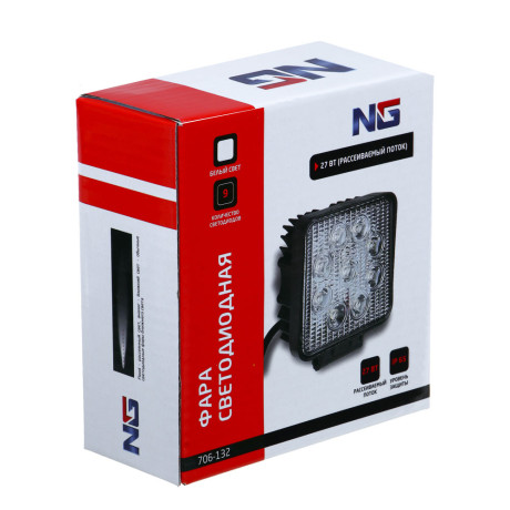 NG Фара светодиодная 27W ( 9 Epistar) направленный поток, белый свет