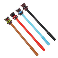 Ручка шариковая синяя в форме мишки, корпус 17,5 см, 4 дизайна