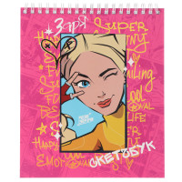 BY Русские Супергерои Блокнот для зарисовок (скетчбук) 16,4х19,5см, 30л, спираль, тв.подл., &quot;Заря&quot;